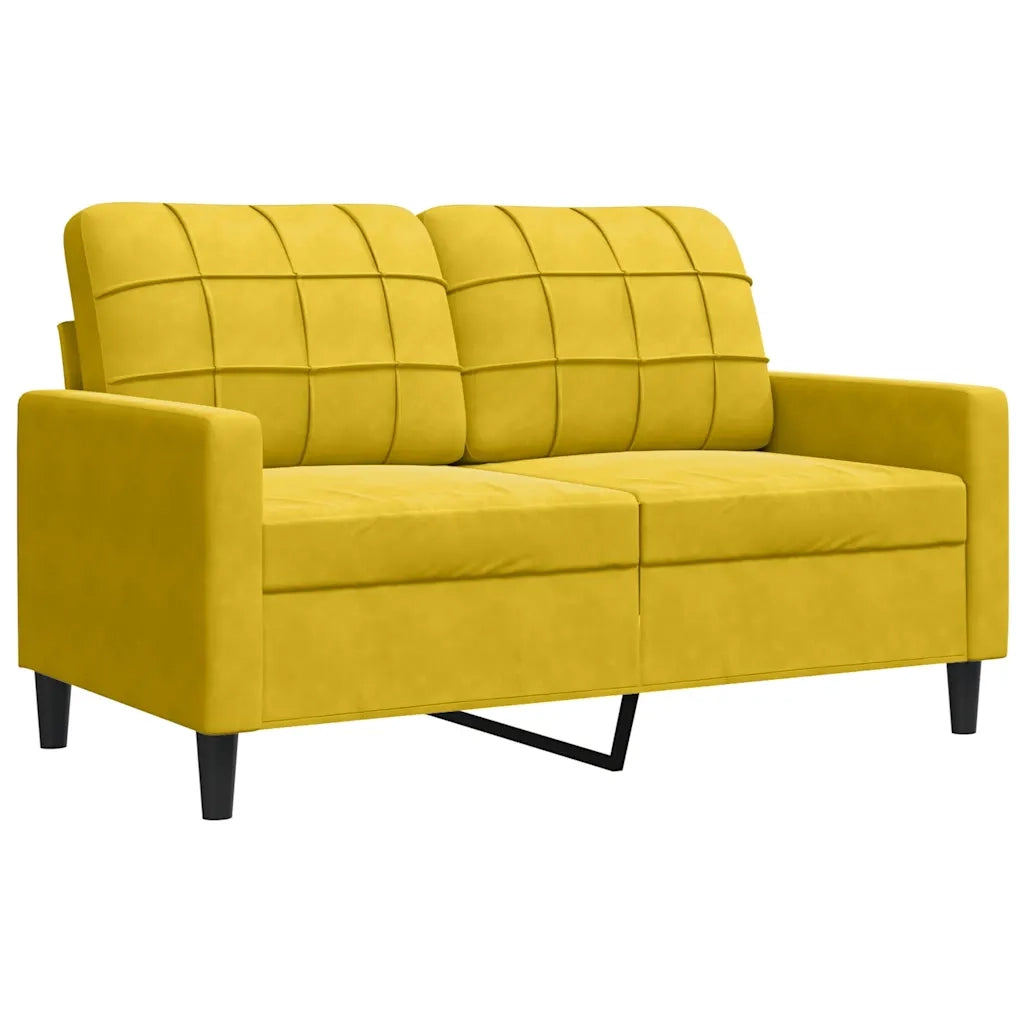 Divano a 2 Posti giallo 120 cm in Velluto 4007620