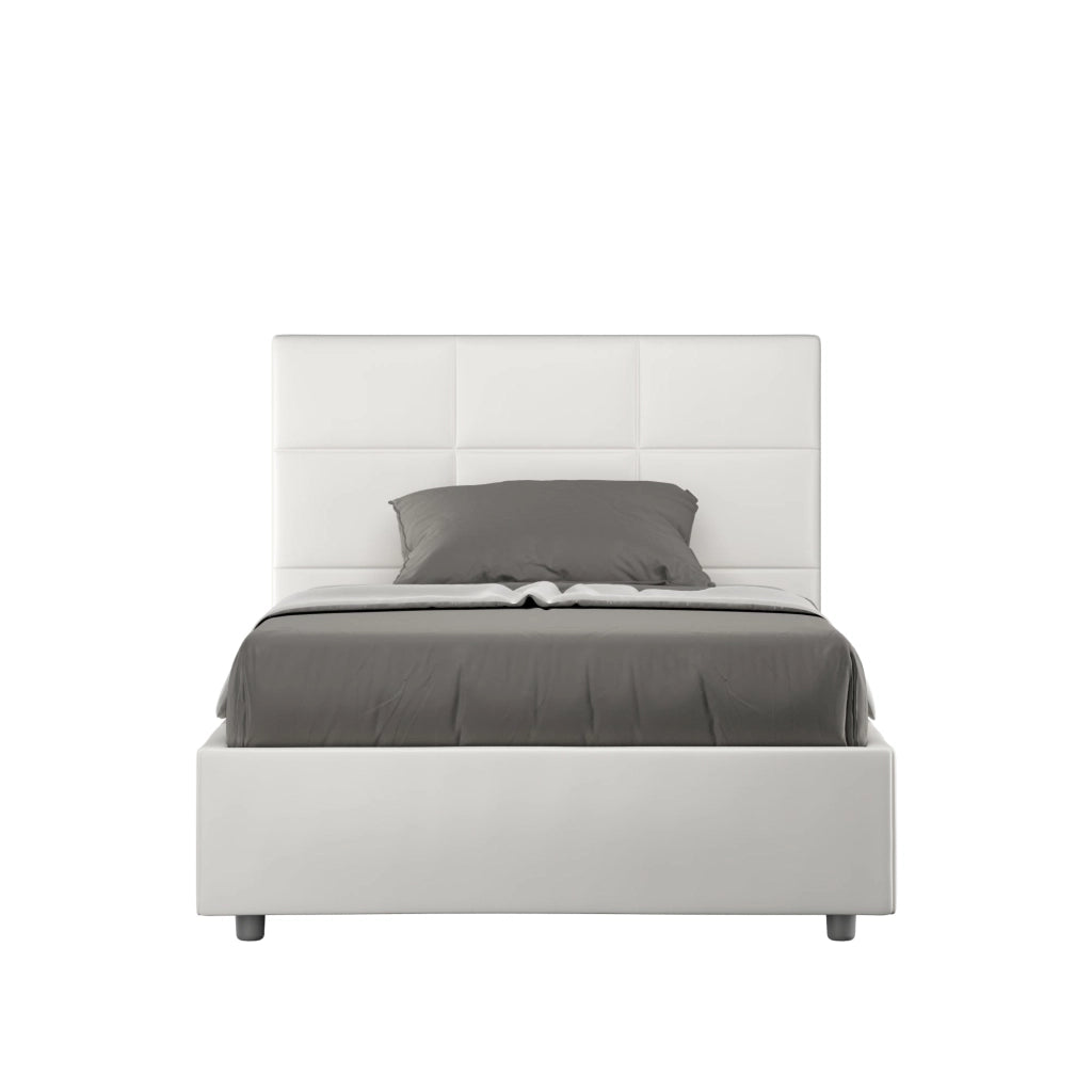 Letto Matrimoniale 160x190 cm Senza Rete Mika Bianco