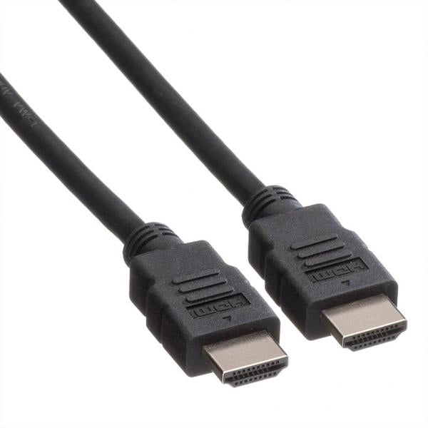 ROLINE GREEN CAVO  HDMI HIGH SPEED CABLE E ETHERNET, M M, BLACK, 1M