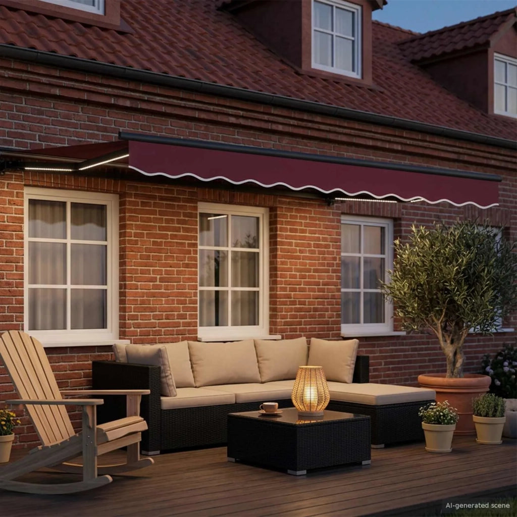 Cornice per Tenda Manuale con LED 3,5 x 2 m 3420767