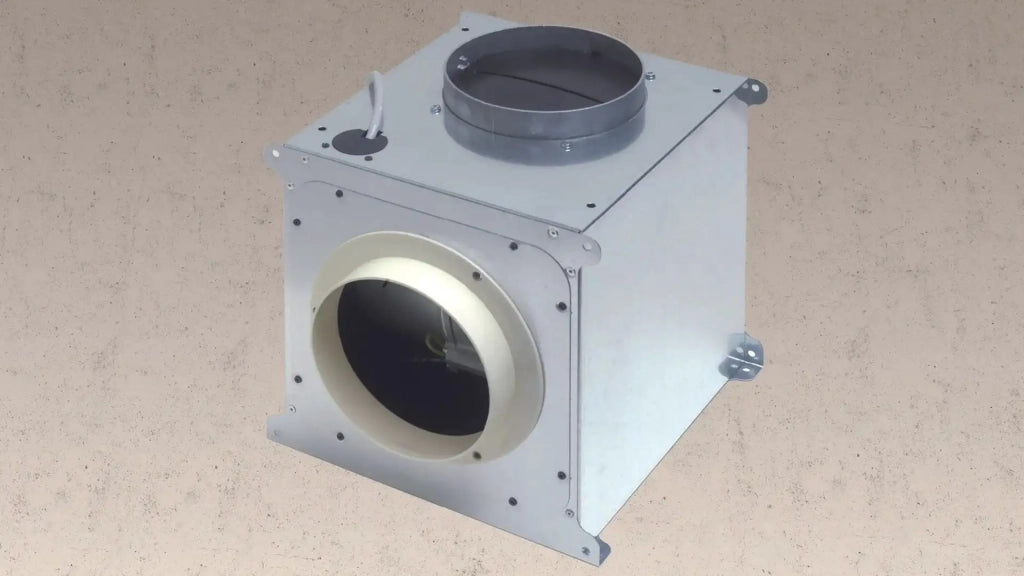KUBE BOX MOTORE PER INTERNO cm 27x27 - Zincato - 800 m3/h