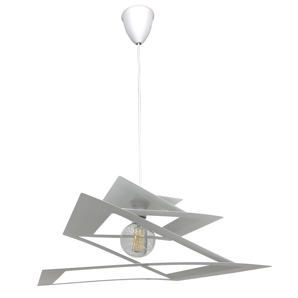 Sospensione 1xE27 Montatura Quadro Bianco E-Energy Fabiola