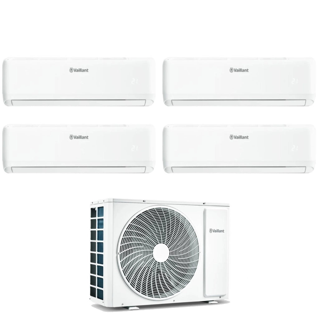 Climatizzatore Condizionatore Vaillant Quadri Split Inverter serie CLIMAVAIR PRO 7+7+7+18 con VAM1-080A4NO R-32 Wi-Fi Integrato 7000+7000+7000+18000