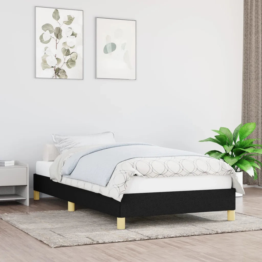 Giroletto senza Materasso Nero 90x190 cm in Tessuto 346780