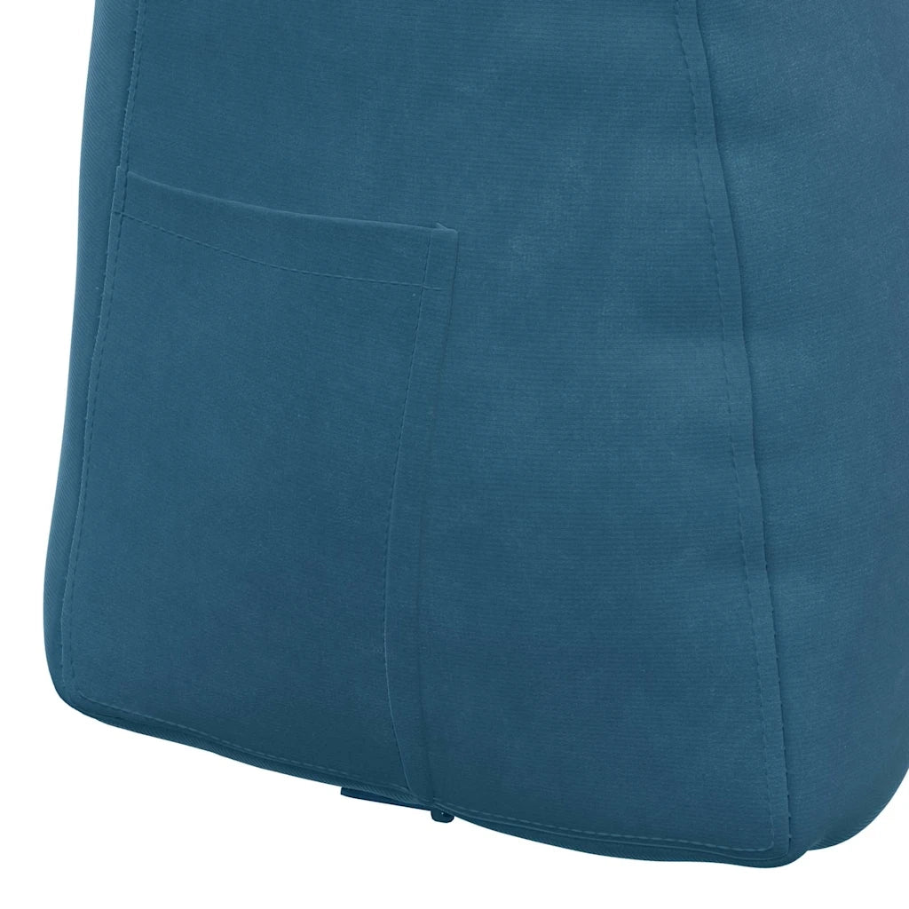 Cuscino per Schiena Blu 45 x 24 x 50 cm Velluto 42014370
