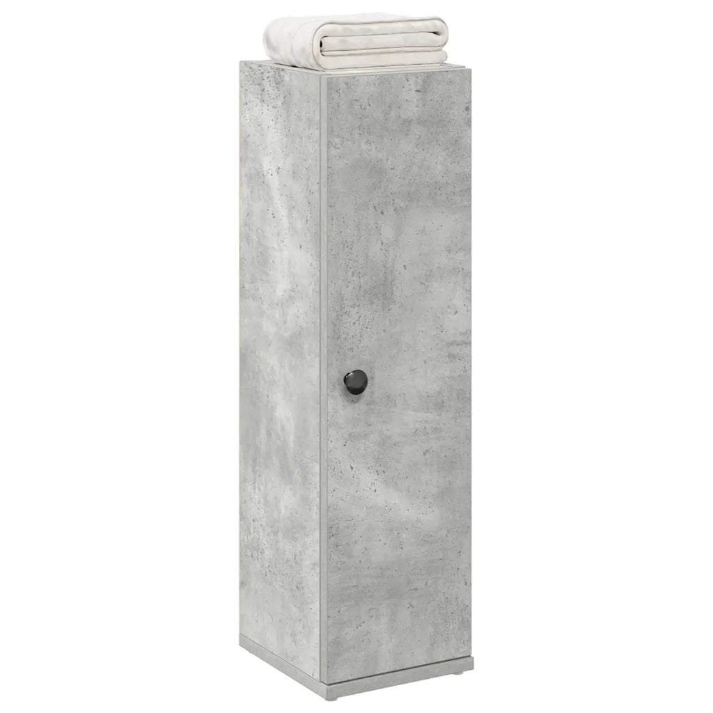 Mobile da Bagno con Portarotolo Grigio Cemento 20,5x22x72 cm 858518