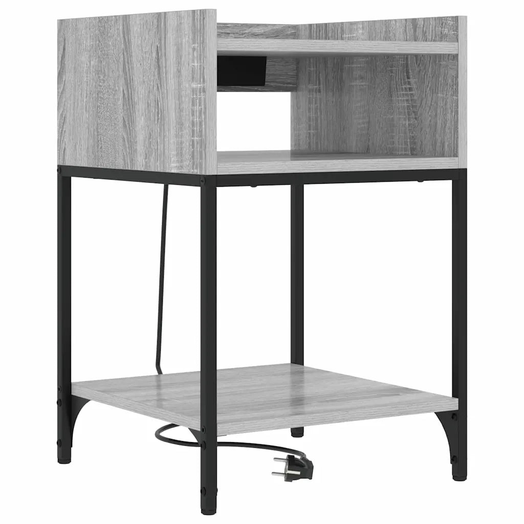 Armadio da Notte 2 pz Grigio Sonoma 40 x 40 x 61 cm 859477