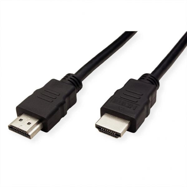 ROLINE GREEN CAVO  HDMI HIGH SPEED CABLE E ETHERNET, M M, BLACK, 1M