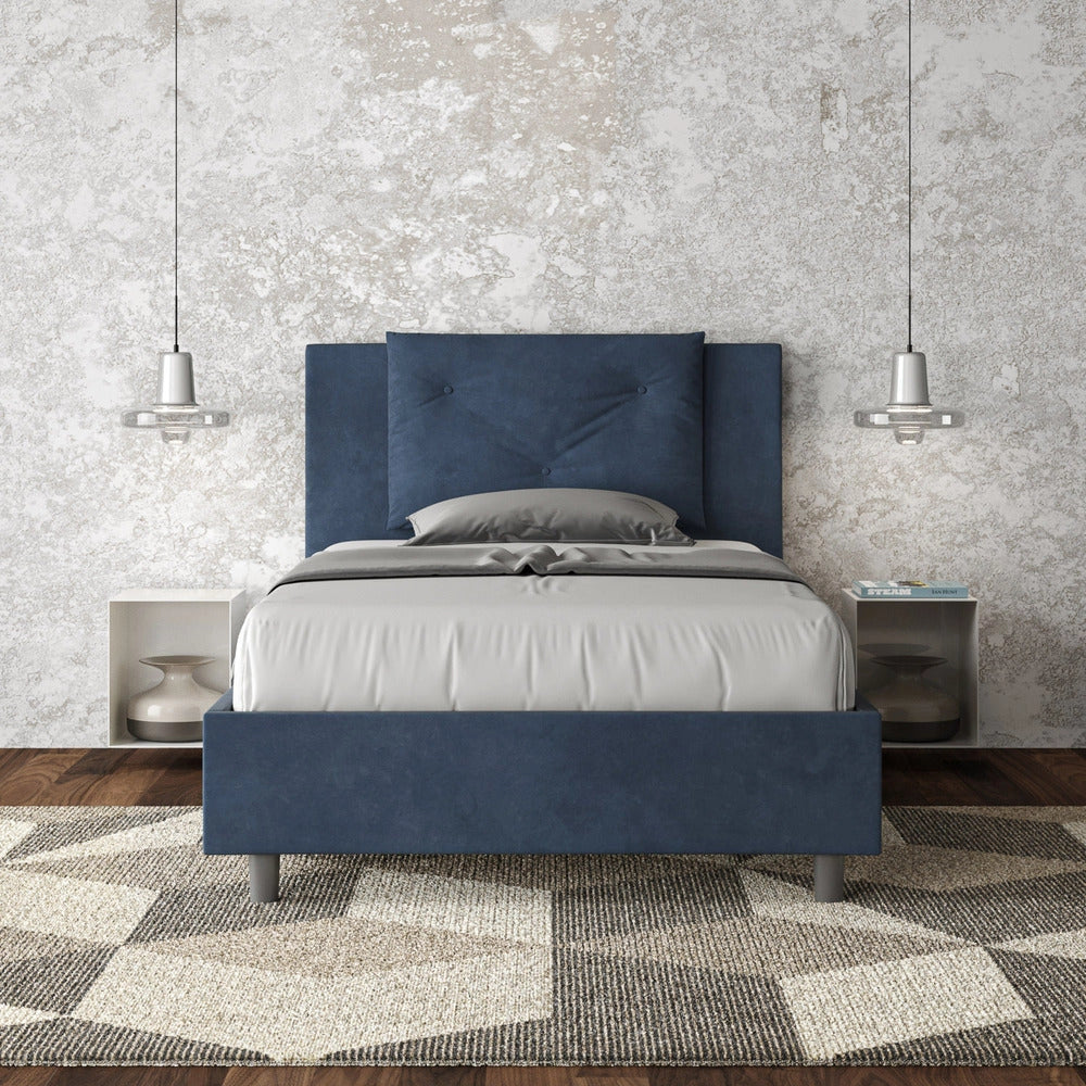 Letto 1 Piazza e Mezzo 120x200 cm con Rete Appia Blu