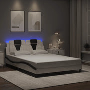 Giroletto Viana con LED senza Materasso Bianco e Nero 120x200 cm