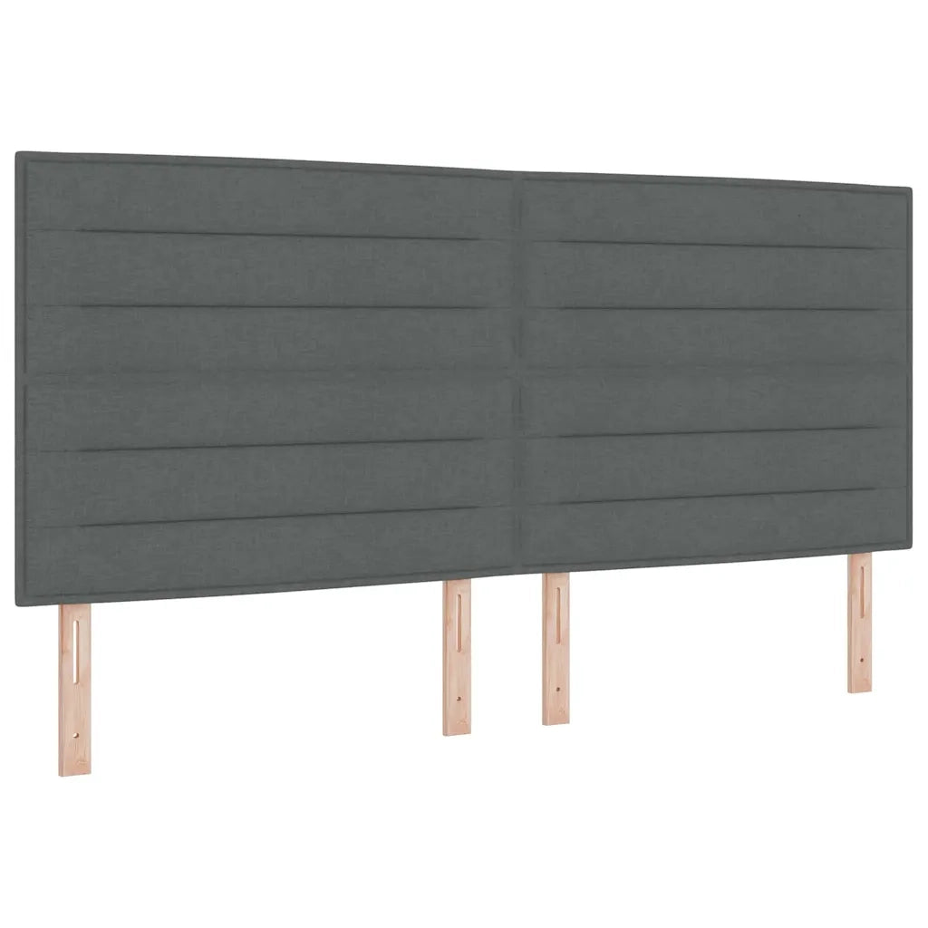 Testiera | Testata Grigio scuro 200 cm Tessuto
