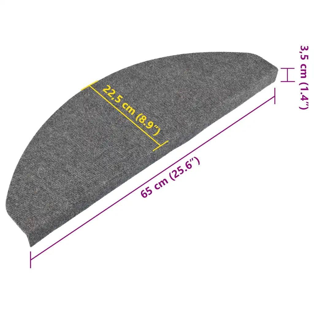 Tappetini Autoadesivi per Scale 20 pz | Gradini per Scale Grigi 65x22,5x3,5 cm