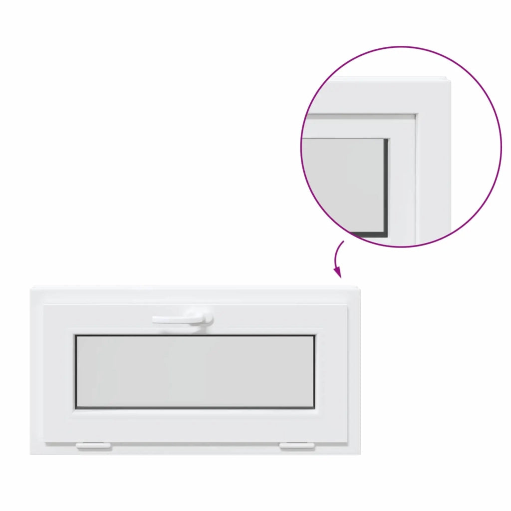 Finestra per Soffitta RISOR 80 x 40 cm PVC e Vetro Bianco CFW1832387