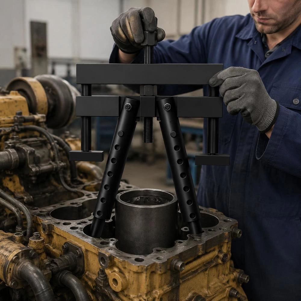 Cylinder Liner Puller For Mack Cummins Cat On Wet Cylinder Liners From 3-7/8 Inch To 6-1/4 Inch Bore, Tool For Removing Cylinder Liners From Diesel Engines, Replaces PT-6400-C