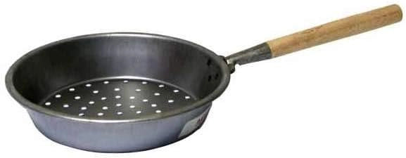 Padella arrostitore per castagne Ø26 cm in lamiera con manico in legno caldarrostiera conica