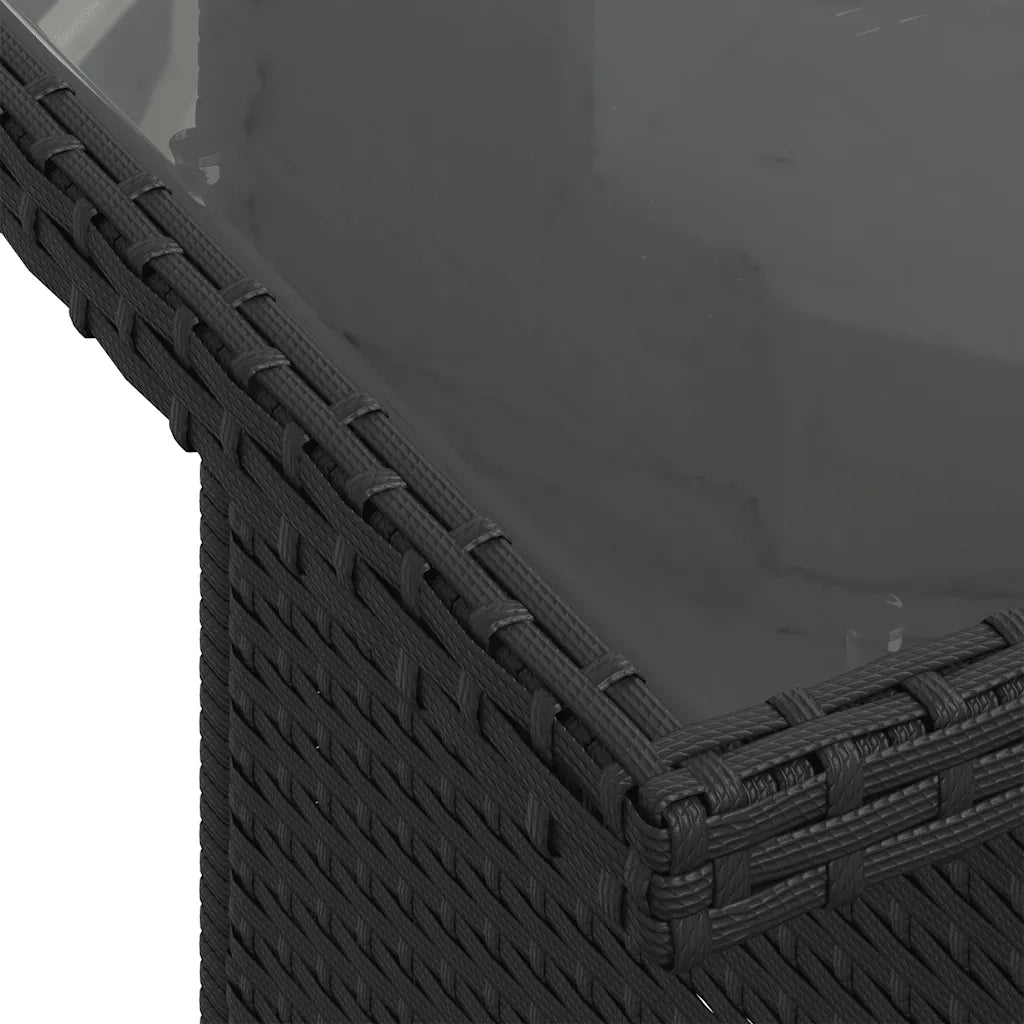 Set Divani da Giardino 5 pz con Cuscini in Polyrattan Nero 3326306