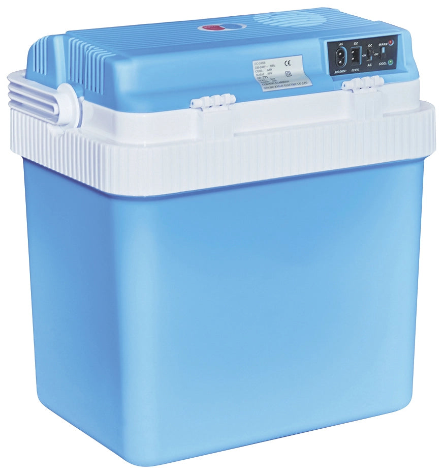 Melchioni Family CONSERVO 24 - Frigo elettrico portatile, Interruttore caldo/freddo, 12/220-240V, 21L, Azzurro [Classe di efficienza energetica A]