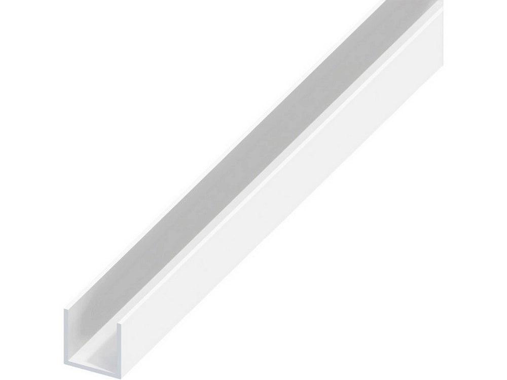 5pz profilo a u alluminio argento cromato mm. 10x11,5x1 mt. 2 cod:ferx.vit53678