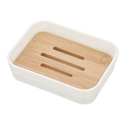 PORTASAPONE BAMBOO IN PLASTICA BIANCA