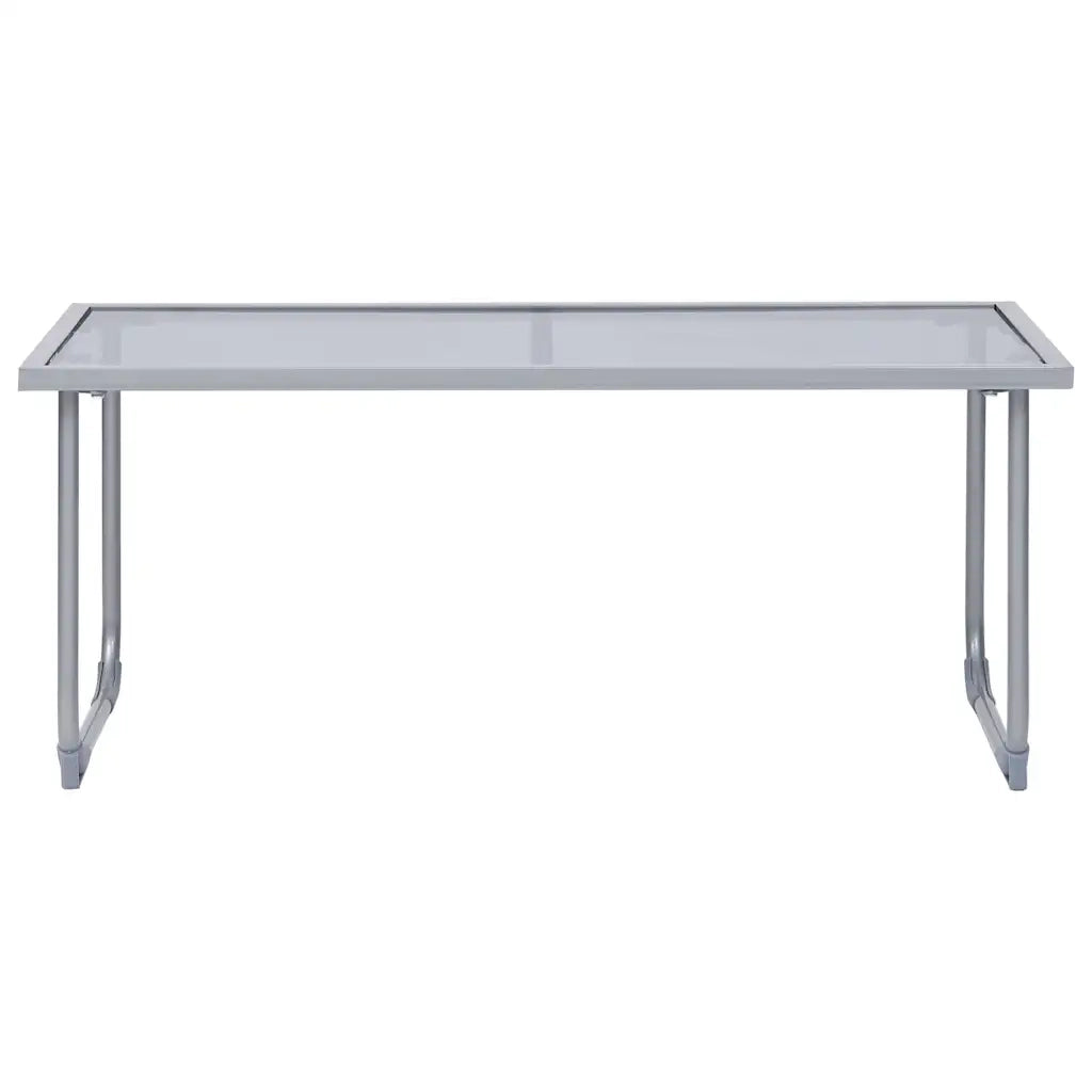 Set Divano da Giardino 4 pz in Tessuto e Acciaio Nero 44352