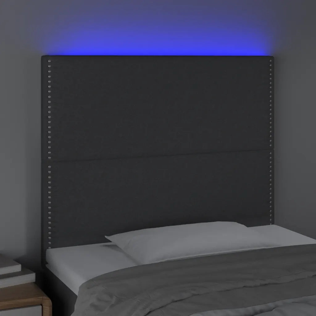Testiera a LED GrigioScuro 100x5x118/128cm inTessuto 3122275