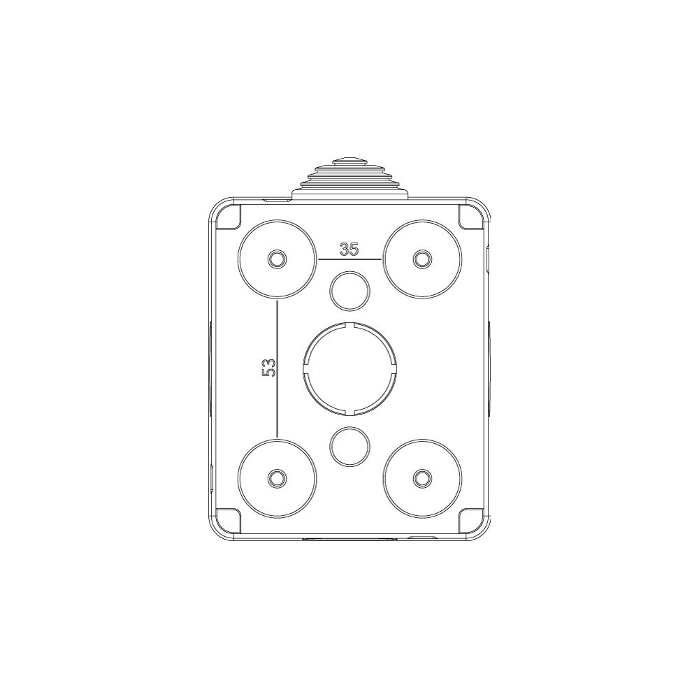 Vimar ip40 contenitore 2p protetto per serie civili eikon arkè e plana