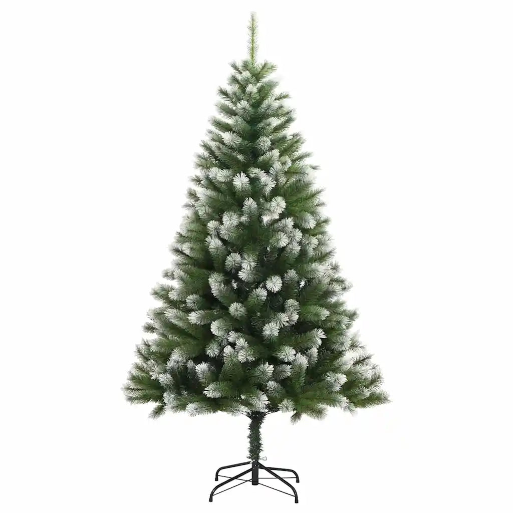 Albero di Natale artificiale a cerniera con neve fioccata