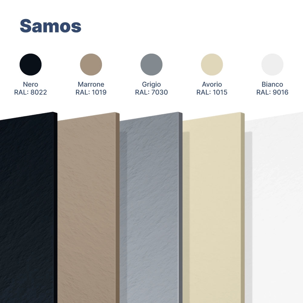 Piatto doccia 80x80 cm colore marrone effetto pietra | Samos