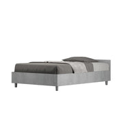 Letto 1 Piazza e Mezzo 120x190 cm con Rete Nuamo Cemento