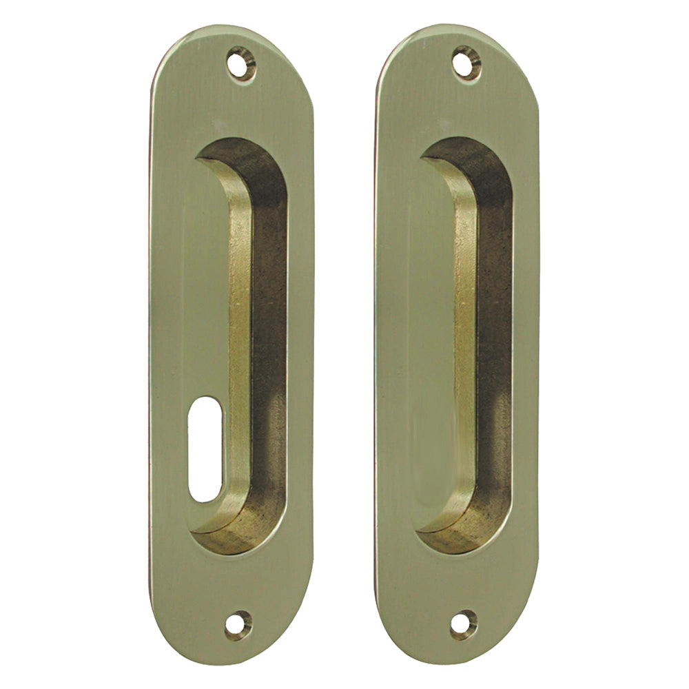 1pz maniglia per porte scorrevoli con foro basso - ottone lucido cod:ferx.300566nlm