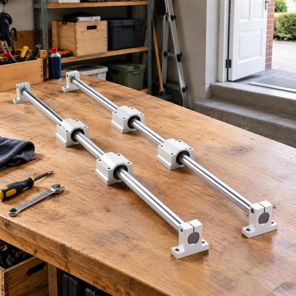 Linear Guides SFC25, 2-pack 1000 Mm Linear Rails & 4 Pcs. Sliding Blocks, Guide Rails, Sliding Rails For DIY Engraving Machines, Lathes & Milling Machines, DIY Practice Rocker Plate