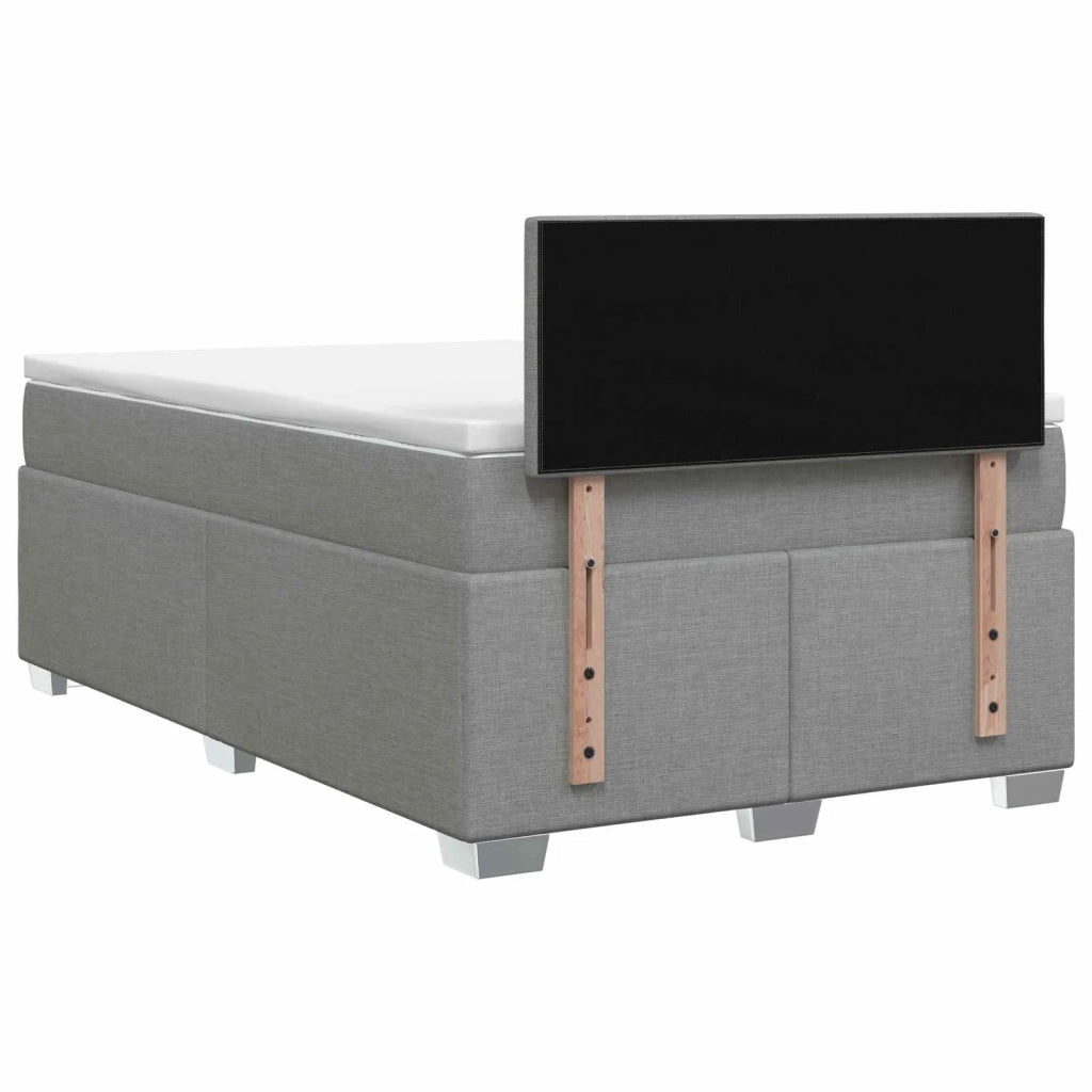 Letto con Box Spring, Materasso e LED Grigio Chiaro Tessuto 3451924