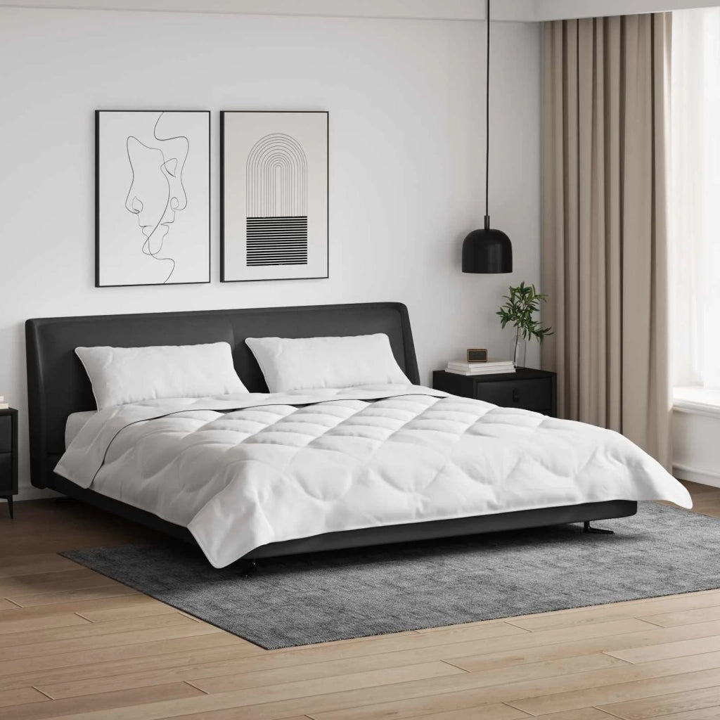 Duvet Estivo con cuscino 3 pcs Bianco Microfibra 3377292