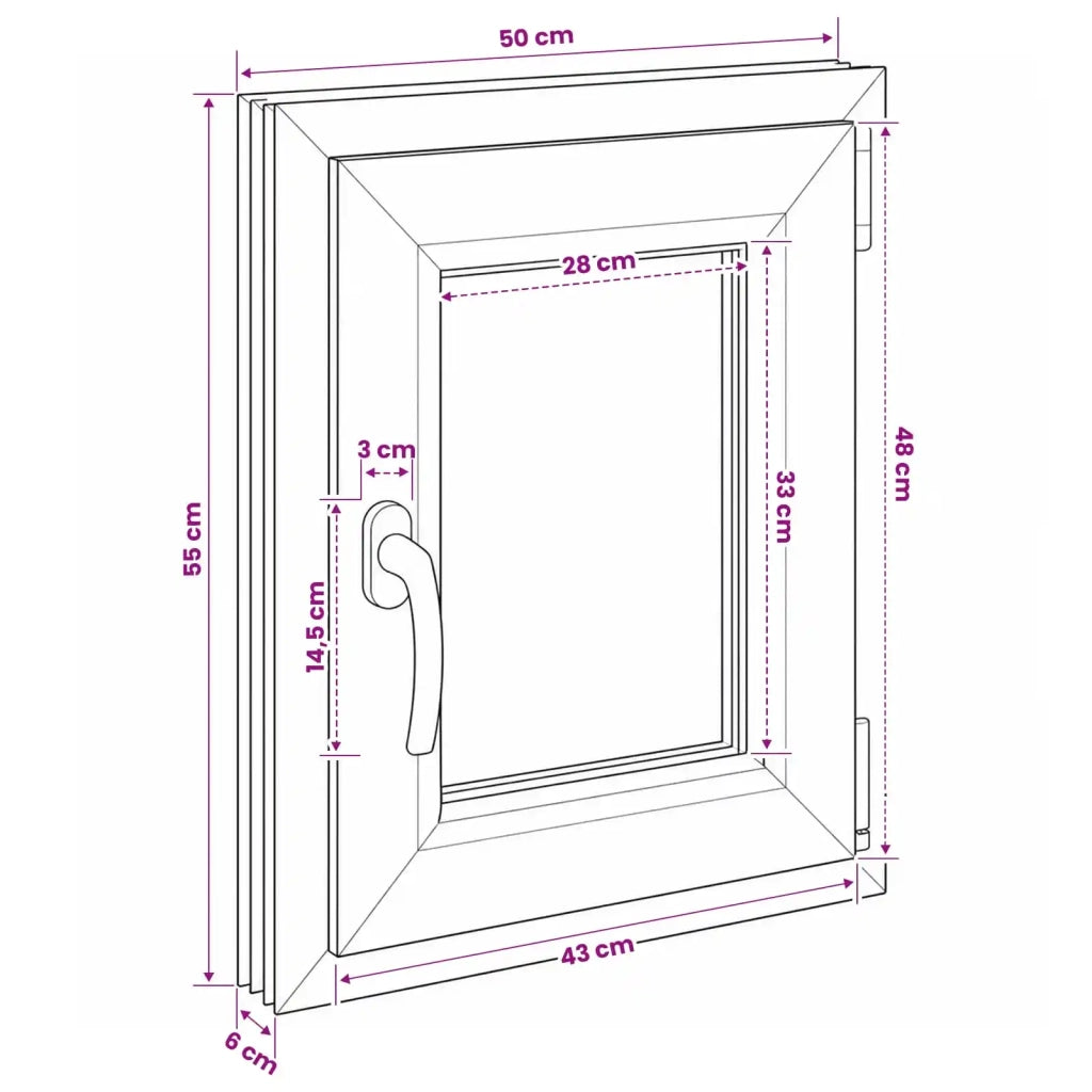 Finestra per Soffitta RISOR 50 x 55 cm PVC e Vetro 42047910