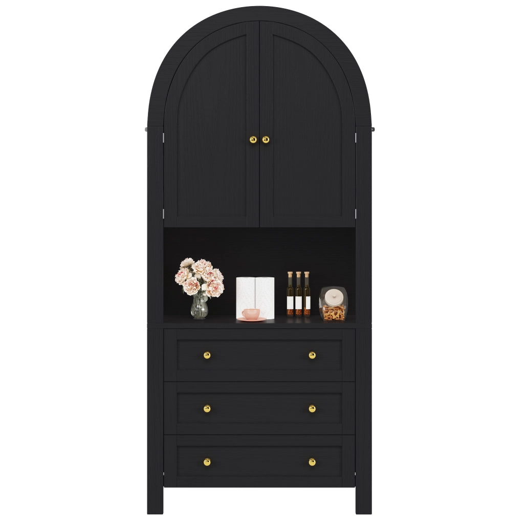 Credenza con cassetti in MDF nero