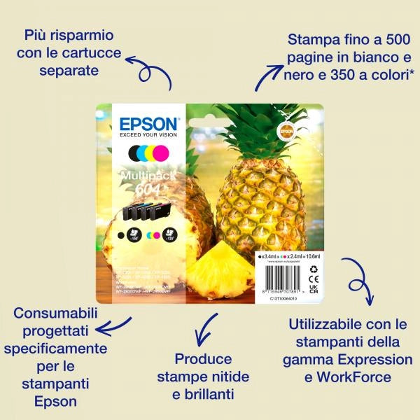 EPSON CART. INK NERO, ANANAS 604XL