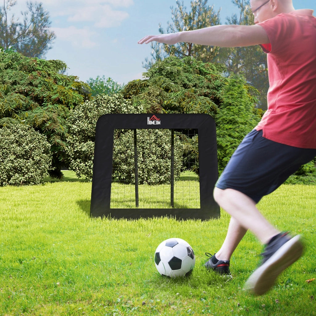Rebounder Pannello Rimbalzante Pieghevole Multisport 128x118x108-120 cm con 4 Regolazioni di Inclinazione