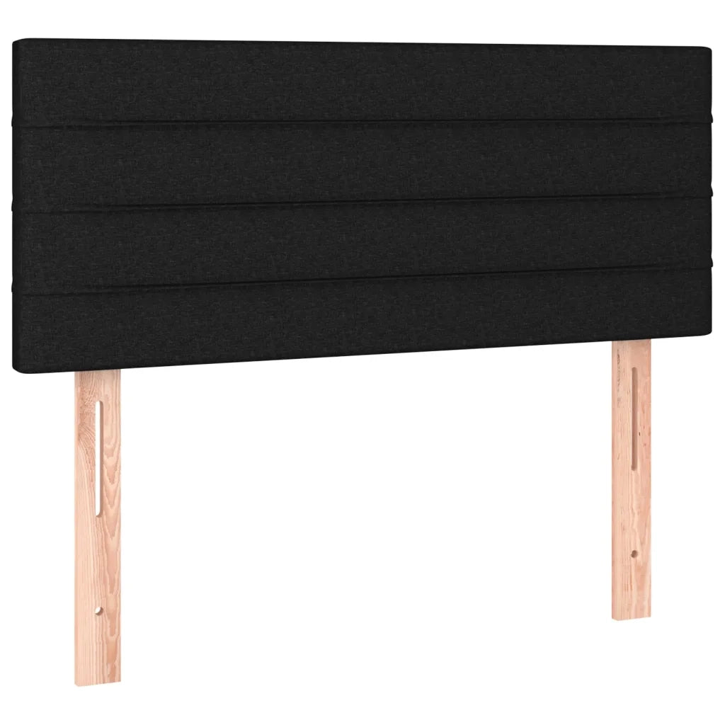 Letto a Molle con Materasso e LED Nero 80x200 cm in Tessuto