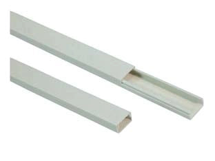 CANALINA BIANCA CON COPERCHIO AVVOLGENTE NON ADESIVA- - mm.60x40x200h - 16 mt