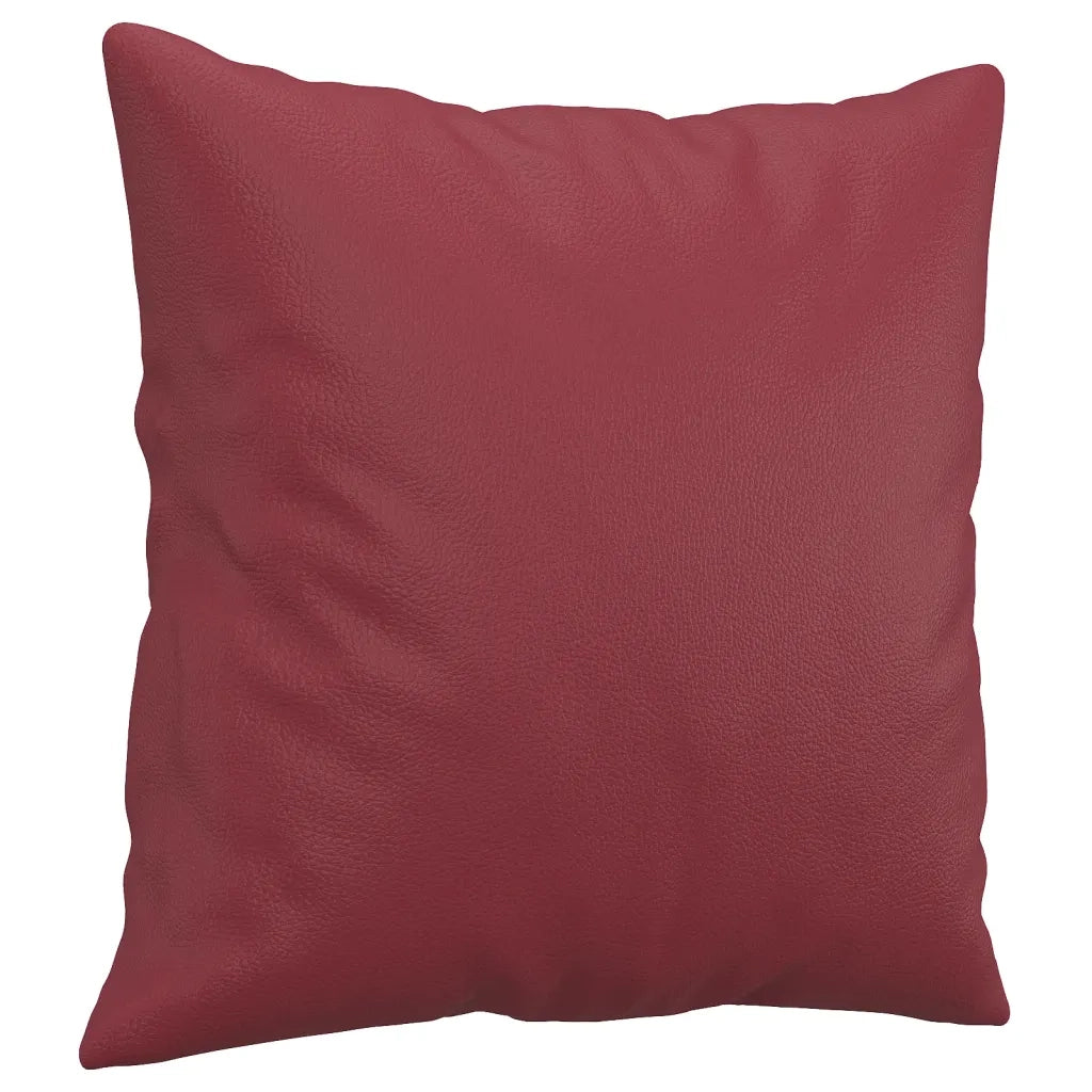 Divano a 2 Posti con Cuscini-Sofa 2 Posti con Cuscini Rosso Vino 120 cm in Similpelle 960981