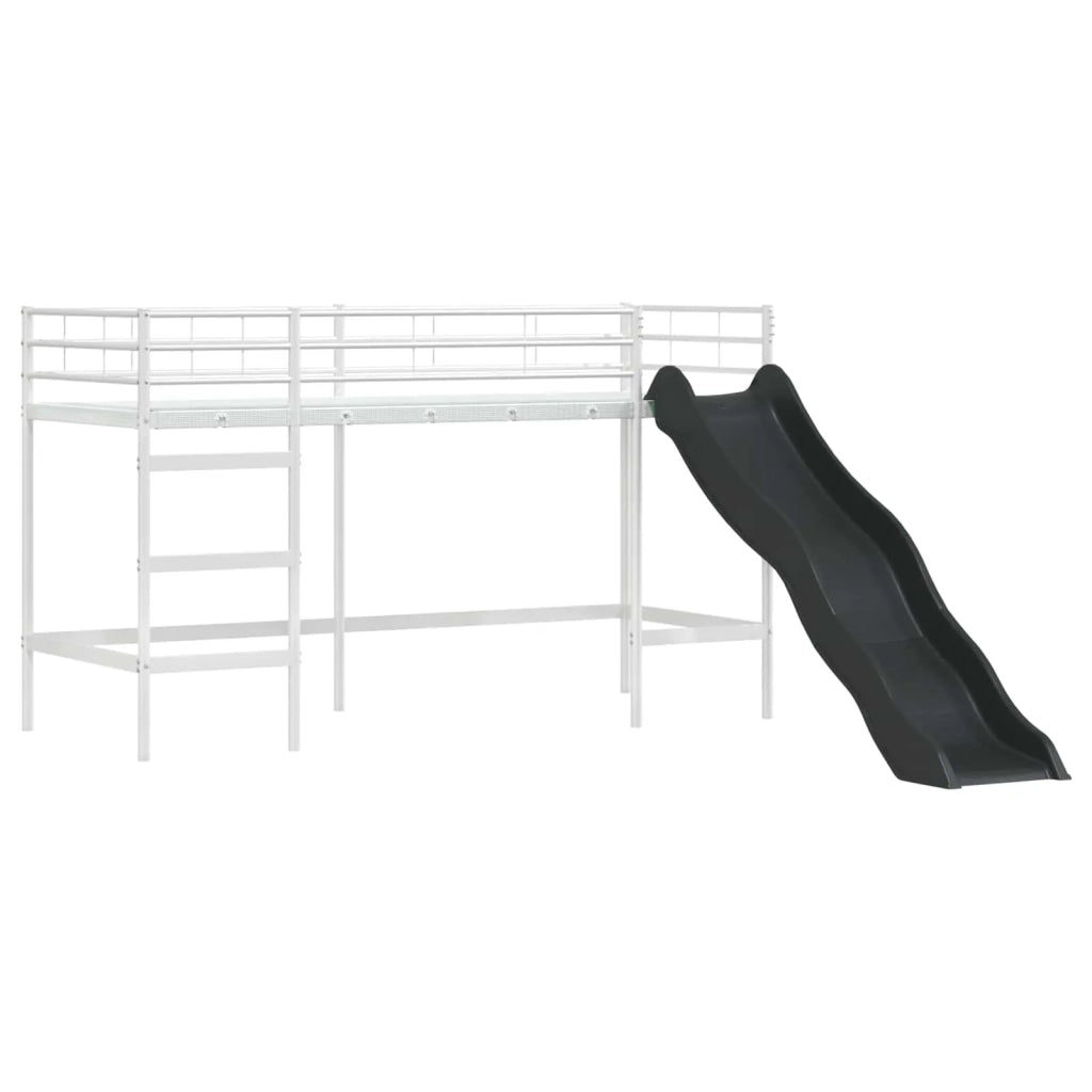 Letto a castello per bambini Bianco e Blu 90 x 190 cm Metallo 42020901