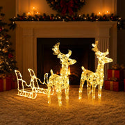 Decorazione Natalizia Renne e Slitta 160 LED 130 cm in Acrilico 328514