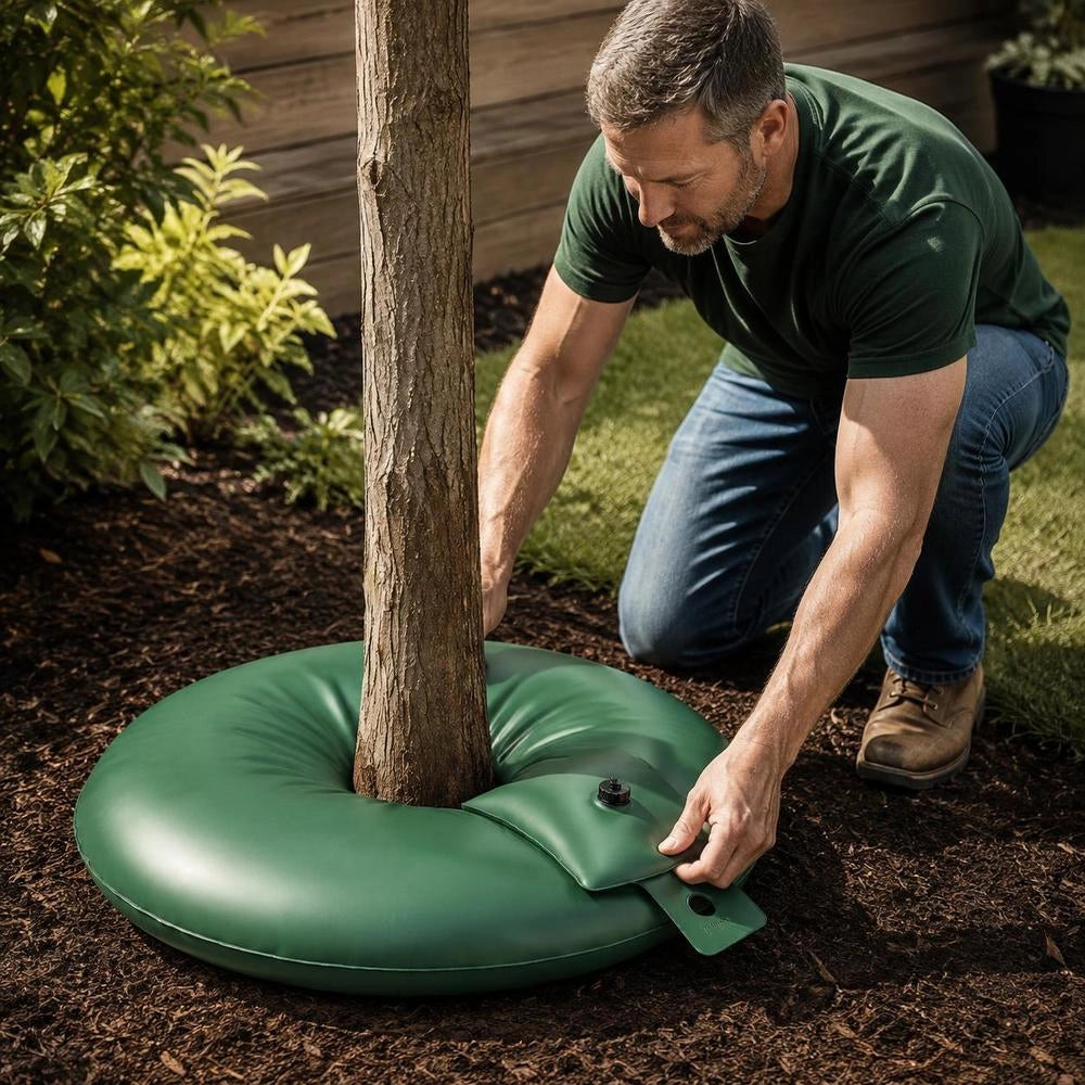 Tree Watering Rings, Set Of 4, 75.7L Tree Watering Bags, 6-9 Hour Slow Release, Watering Bag, Irrigation System For Drip Irrigation Of Shrubs & Tree Roots