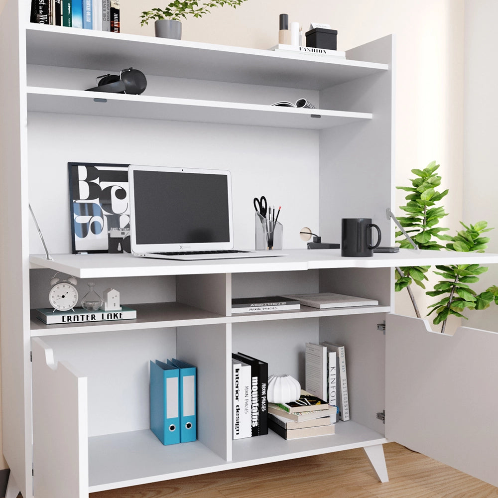 Vicco Scrivania per segretaria Bianco 110 x 45 cm