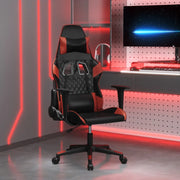 Sedia Gaming Massaggio Nero e Rosso Vino in Similpelle 345518