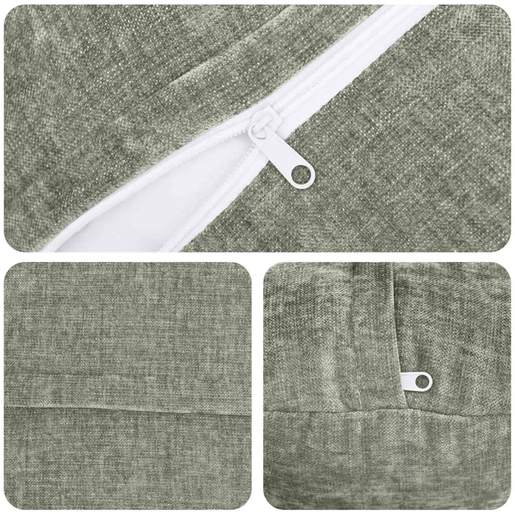 Federa 6 pz HEERLEN Verde Ø 50 cm Tessuto Chenille 922640