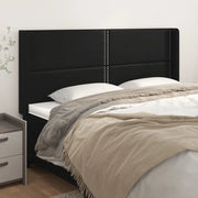 Testiera ad Orecchio Nera 163x16x118/128 cm in Similpelle