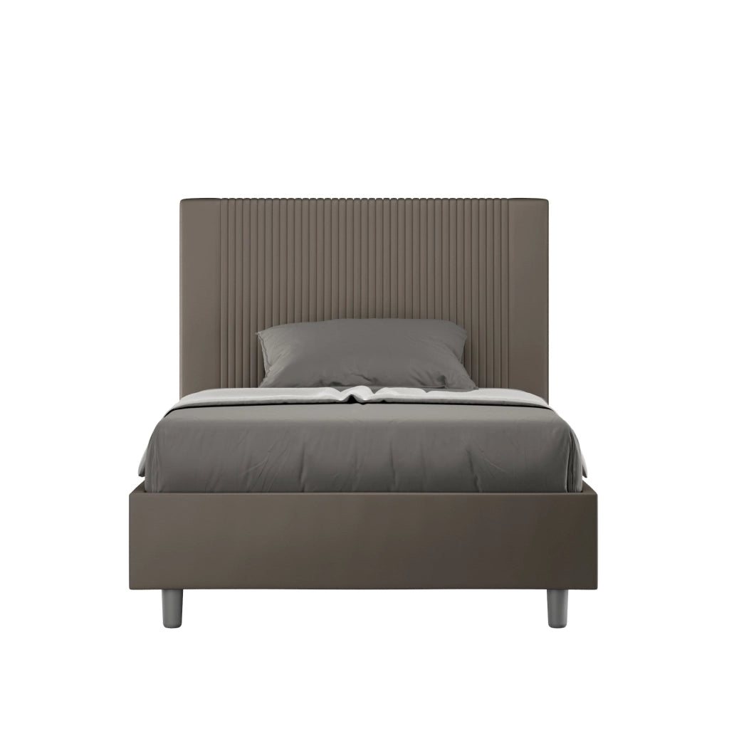 Letto 1 Piazza e Mezzo 130x190 cm con Rete Goya Cappuccino