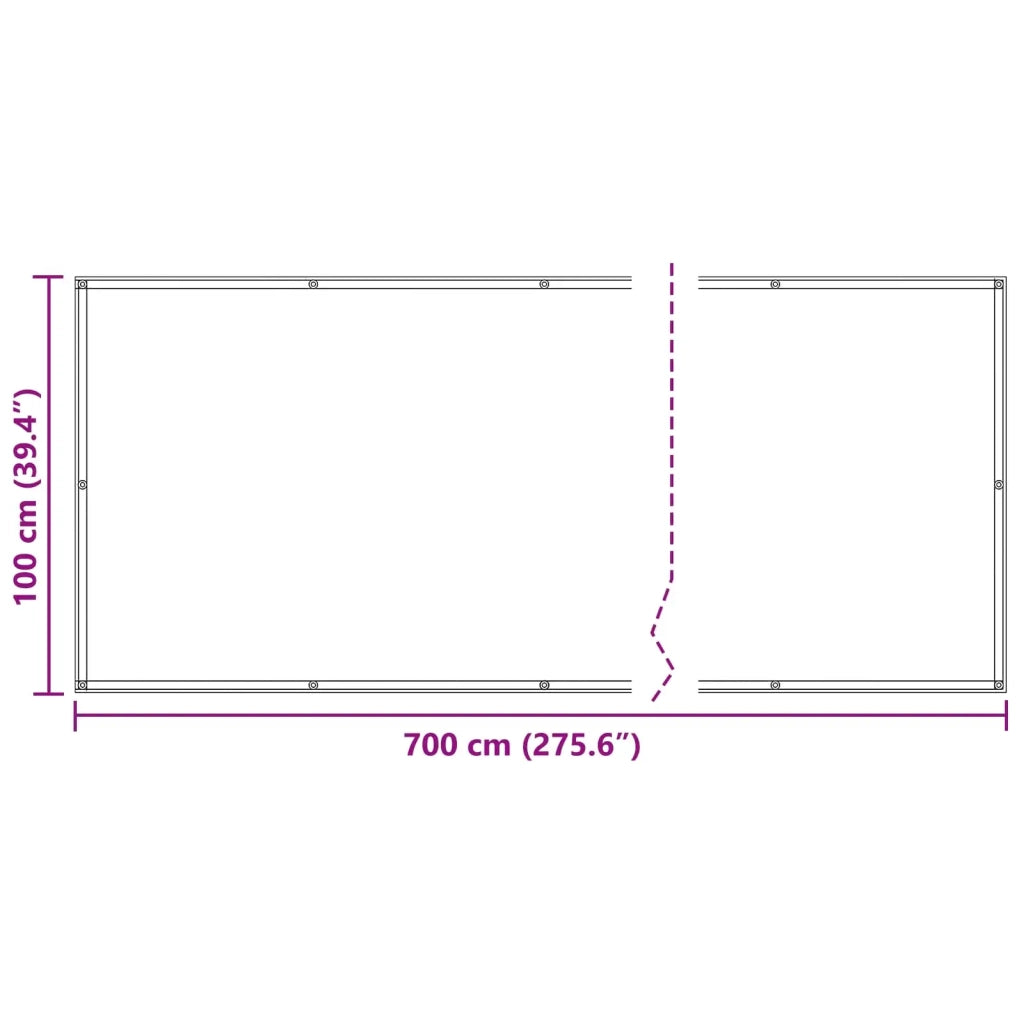 Schermo da balcone | Paravento da Balcone Arancione e Marrone 100 x 700 cm