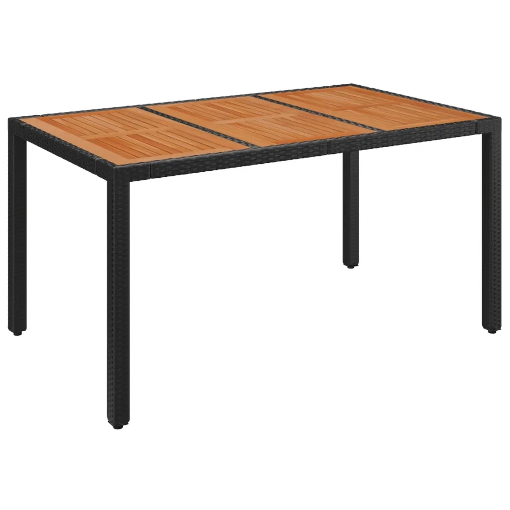 Set da Pranzo da Giardino 7 pz Nero con Cuscini in Polyrattan 3213341